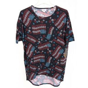 LuLaRoe Womens NWT American Flag Irma-Style Top XXS